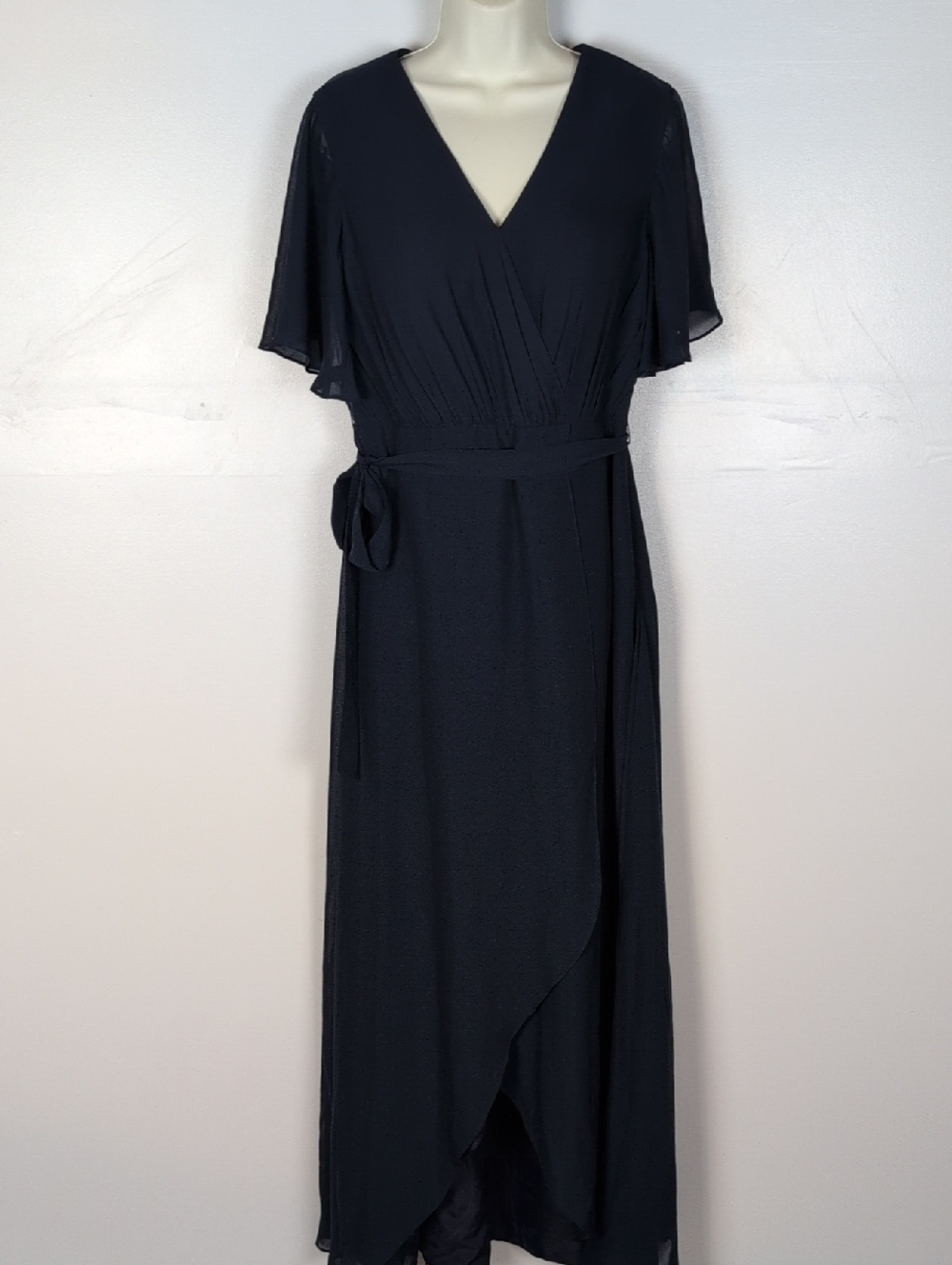 JJs House Navy Blue Maxi Wrap Dress